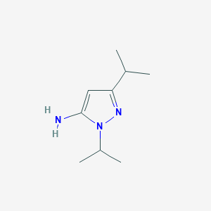 molecular formula C9H17N3 B2453053 1,3-bis(propan-2-yl)-1H-pyrazol-5-amine CAS No. 72615-10-2
