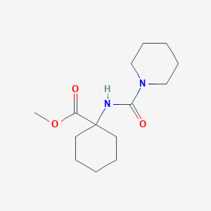 molecular formula C14H24N2O3 B2453060 Methyl 1-[(piperidin-1-ylcarbonyl)amino]cyclohexanecarboxylate CAS No. 1435803-85-2