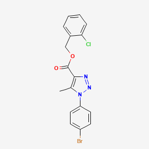 molecular formula C17H13BrClN3O2 B2453061 2-chlorobenzyl 1-(4-bromophenyl)-5-methyl-1H-1,2,3-triazole-4-carboxylate CAS No. 946371-30-8
