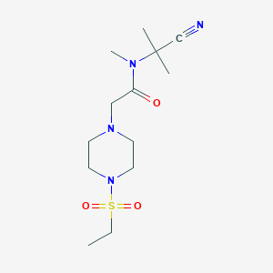 molecular formula C13H24N4O3S B2453063 N-(1-cyano-1-methylethyl)-2-[4-(ethanesulfonyl)piperazin-1-yl]-N-methylacetamide CAS No. 1258745-24-2