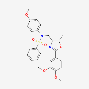 molecular formula C26H26N2O6S B2453076 N-{[5-methyl-2-(4-methylphenyl)-1,3-oxazol-4-yl]methyl}-N-(4-methylphenyl)thiophene-2-sulfonamide CAS No. 1251559-94-0
