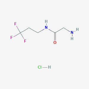 molecular formula C5H10ClF3N2O B2453080 2-Amino-N-(3,3,3-trifluoropropyl)acetamide hydrochloride CAS No. 1909317-46-9