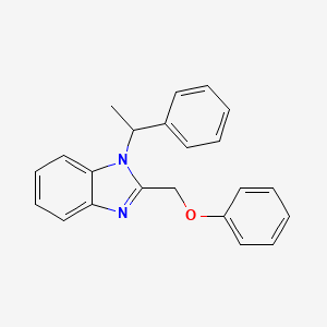 molecular formula C22H20N2O B2453083 2-(phenoxymethyl)-1-(1-phenylethyl)-1H-benzimidazole CAS No. 380575-07-5