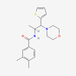 molecular formula C20H26N2O2S B2453087 3,4-dimethyl-N-(1-morpholino-1-(thiophen-2-yl)propan-2-yl)benzamide CAS No. 887205-18-7