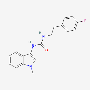 molecular formula C18H18FN3O B2453095 1-(4-氟苯乙基)-3-(1-甲基-1H-吲哚-3-基)脲 CAS No. 941927-38-4