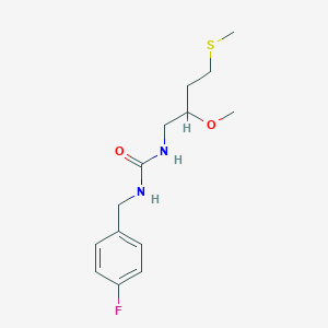 molecular formula C14H21FN2O2S B2453096 1-[(4-Fluorophenyl)methyl]-3-(2-methoxy-4-methylsulfanylbutyl)urea CAS No. 2320210-37-3
