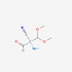 molecular formula C6H8NNaO3 B2453109 3,3-Dimethoxy-2-(hydroxymethylene)propionitrile sodium salt CAS No. 1314904-09-0