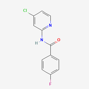 molecular formula C12H8ClFN2O B2453110 Benzamide,n-(4-chloro-2-pyridinyl)-4-fluoro- CAS No. 901295-45-2