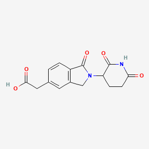 molecular formula C15H14N2O5 B2453111 2-[2-(2,6-Dioxopiperidin-3-yl)-1-oxo-3H-isoindol-5-yl]acetic acid CAS No. 2309444-15-1