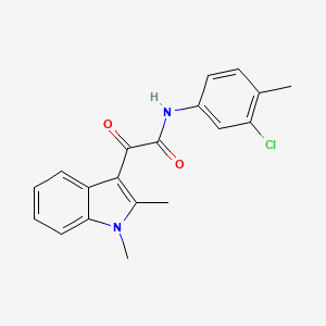 molecular formula C19H17ClN2O2 B2453116 N-(3-chloro-4-methylphenyl)-2-(1,2-dimethyl-1H-indol-3-yl)-2-oxoacetamide CAS No. 862831-77-4