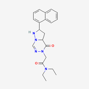 molecular formula C21H21N5O2 B2453117 N,N-二乙基-2-[2-(萘-1-基)-4-氧代-4H,5H-吡唑并[1,5-d][1,2,4]三嗪-5-基]乙酰胺 CAS No. 1326828-93-6