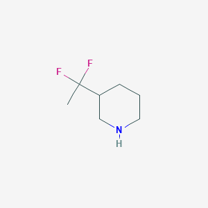molecular formula C7H13F2N B2453118 3-(1,1-二氟乙基)哌啶 CAS No. 1545252-86-5