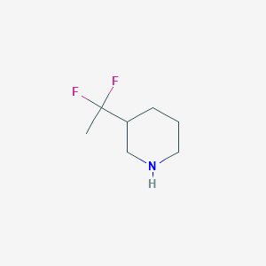 molecular formula C7H13F2N B2453118 3-(1,1-ジフルオロエチル)ピペリジン CAS No. 1545252-86-5