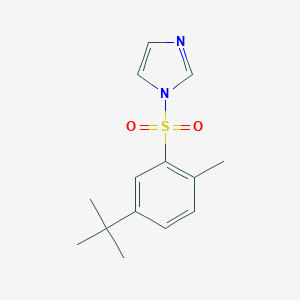 molecular formula C14H18N2O2S B245312 1-[(5-tert-butyl-2-methylphenyl)sulfonyl]-1H-imidazole 