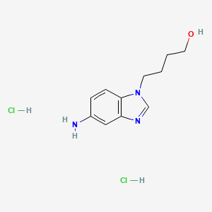 molecular formula C11H17Cl2N3O B2453122 4-(5-Amino-benzoimidazol-1-yl)-butan-1-ol dihydrochloride CAS No. 1158608-58-2