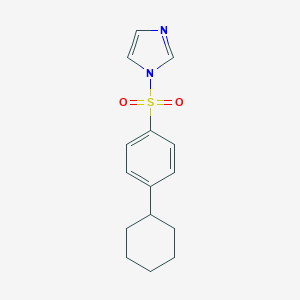 molecular formula C15H18N2O2S B245313 1-[(4-cyclohexylphenyl)sulfonyl]-1H-imidazole 