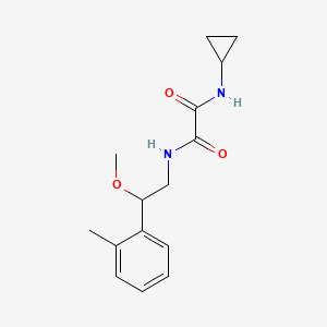 molecular formula C15H20N2O3 B2453130 N1-环丙基-N2-(2-甲氧基-2-(邻甲苯基)乙基)草酰胺 CAS No. 1797892-99-9
