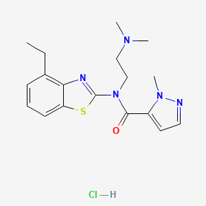 N-(2-(dimethylamino)ethyl)-N-(4-ethylbenzo[d]thiazol-2-yl)-1-methyl-1H-pyrazole-5-carboxamide hydrochloride
