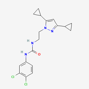 1-(3,4-dichlorophenyl)-3-(2-(3,5-dicyclopropyl-1H-pyrazol-1-yl)ethyl)urea