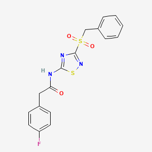 2-(4-fluorophenyl)-N-{3-[benzylsulfonyl](1,2,4-thiadiazol-5-yl)}acetamide
