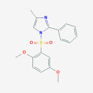 molecular formula C18H18N2O4S B245316 1-[(2,5-dimethoxyphenyl)sulfonyl]-4-methyl-2-phenyl-1H-imidazole 