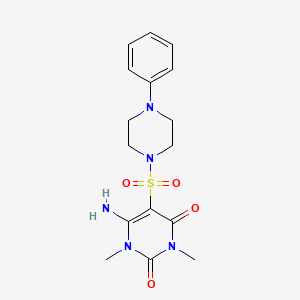 6-Amino-1,3-dimethyl-5-(4-phenylpiperazin-1-yl)sulfonylpyrimidine-2,4-dione