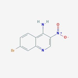 molecular formula C9H6BrN3O2 B2453168 7-Bromo-3-nitroquinolin-4-amine CAS No. 1232149-36-8