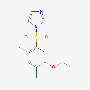 molecular formula C13H16N2O3S B245318 1-[(5-ethoxy-2,4-dimethylphenyl)sulfonyl]-1H-imidazole 
