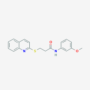 molecular formula C19H18N2O2S B2453180 N-(3-甲氧基苯基)-3-(喹啉-2-基硫代)丙酰胺 CAS No. 671198-67-7