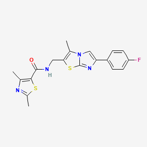 N-((6-(4-fluorophenyl)-3-methylimidazo[2,1-b]thiazol-2-yl)methyl)-2,4-dimethylthiazole-5-carboxamide