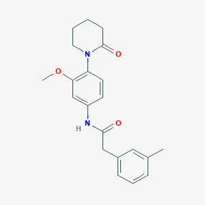 N-(3-methoxy-4-(2-oxopiperidin-1-yl)phenyl)-2-(m-tolyl)acetamide