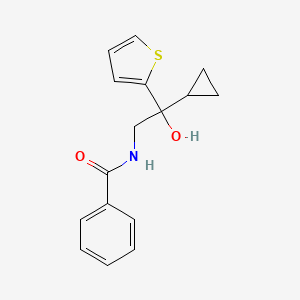 molecular formula C16H17NO2S B2453196 N-(2-cyclopropyl-2-hydroxy-2-(thiophen-2-yl)ethyl)benzamide CAS No. 1396715-02-8