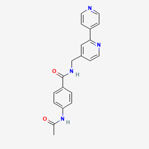 molecular formula C20H18N4O2 B2453198 N-([2,4'-bipyridin]-4-ylmethyl)-4-acetamidobenzamide CAS No. 2034394-96-0