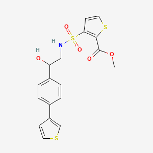 Methyl 3-({2-hydroxy-2-[4-(thiophen-3-yl)phenyl]ethyl}sulfamoyl)thiophene-2-carboxylate