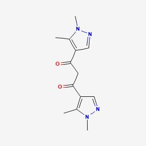 molecular formula C13H16N4O2 B2453213 1,3-bis(1,5-dimethyl-1H-pyrazol-4-yl)propane-1,3-dione CAS No. 1006343-72-1
