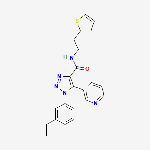 molecular formula C22H21N5OS B2453214 N-[(5-methyl-2-furyl)methyl]-4-(2-methyl-1,3-thiazol-4-yl)benzamide CAS No. 1251624-10-8
