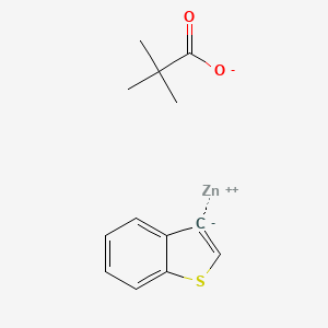 molecular formula C13H14O2SZn B2453217 (Benzo[b]thiophen-3-yl)zinc pivalate CAS No. 1344727-31-6