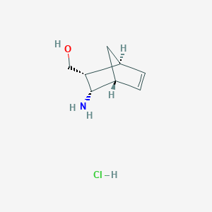 molecular formula C8H14ClNO B2453228 di-endo-(3-氨基-双环[2.2.1]庚-5-烯-2-基)-甲醇盐酸盐 CAS No. 205639-90-3