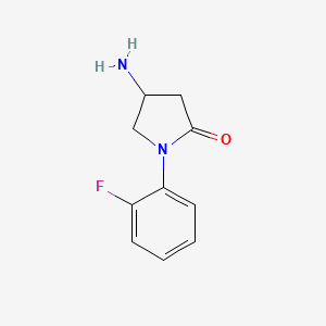 molecular formula C10H11FN2O B2453229 4-氨基-1-(2-氟苯基)吡咯烷-2-酮 CAS No. 917747-51-4