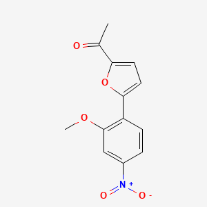 molecular formula C13H11NO5 B2453232 1-(5-(2-Methoxy-4-nitrophenyl)furan-2-yl)ethanone CAS No. 886502-63-2