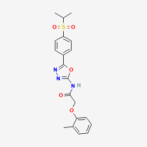 N-(5-(4-(isopropylsulfonyl)phenyl)-1,3,4-oxadiazol-2-yl)-2-(o-tolyloxy)acetamide