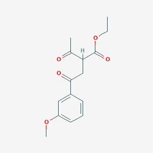 molecular formula C15H18O5 B2453238 2-[2-(3-Methoxy-phenyl)-2-oxo-ethyl]-3-oxo-butyric acid ethyl ester CAS No. 94195-90-1