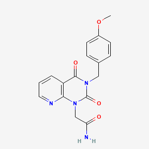 molecular formula C17H16N4O4 B2453241 2-[3-(4-methoxybenzyl)-2,4-dioxo-3,4-dihydropyrido[2,3-d]pyrimidin-1(2H)-yl]acetamide CAS No. 902919-01-1