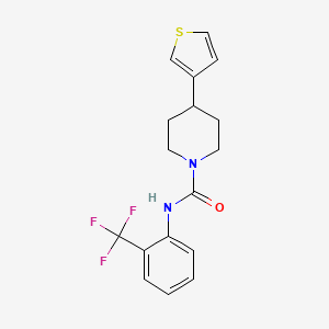 4-(thiophen-3-yl)-N-(2-(trifluoromethyl)phenyl)piperidine-1-carboxamide