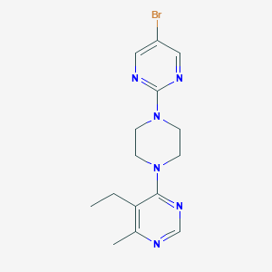 molecular formula C15H19BrN6 B2453258 4-[4-(5-Bromopyrimidin-2-yl)piperazin-1-yl]-5-ethyl-6-methylpyrimidine CAS No. 2380142-46-9