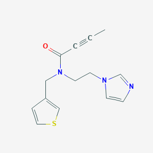 N-(2-Imidazol-1-ylethyl)-N-(thiophen-3-ylmethyl)but-2-ynamide