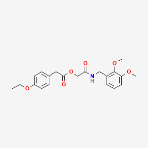 molecular formula C21H25NO6 B2453263 [(2,3-二甲氧基苯基)甲基]氨甲酰甲基 2-(4-乙氧基苯基)乙酸酯 CAS No. 1794852-55-3