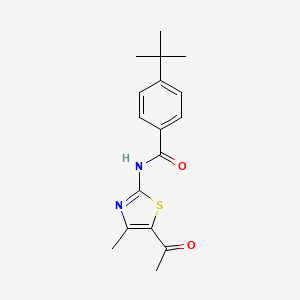 molecular formula C17H20N2O2S B2453268 N-(5-acetyl-4-methyl-2-thiazolyl)-4-tert-butylbenzamide CAS No. 325745-96-8
