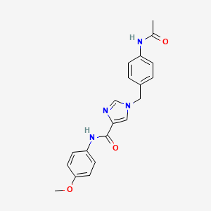 molecular formula C20H20N4O3 B2453272 1-(4-乙酰氨基苄基)-N-(4-甲氧苯基)-1H-咪唑-4-甲酰胺 CAS No. 1251661-18-3