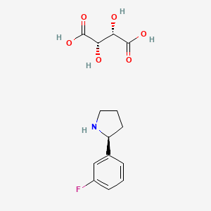 molecular formula C14H18FNO6 B2453278 (S)-2-(3-Fluorophenyl)pyrrolidine D-Tartrate CAS No. 106139-15-5; 1355239-03-0